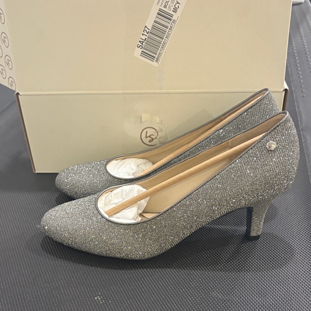 Life Stride Glittering Gray / sliver Heels